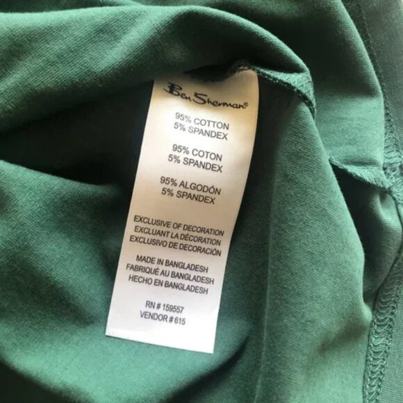 Ben Sherman Crewneck Short Sleeves T-Shirt Black, Navy Blue, Green - Picture 3 of 3